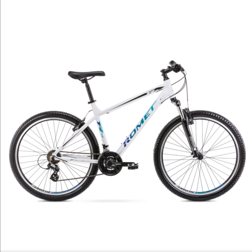 BICICLETA DE MUNTE PENTRU BARBATI ROMET RAMBLER R7.0 ALB/NEGRU/ALBASTRU