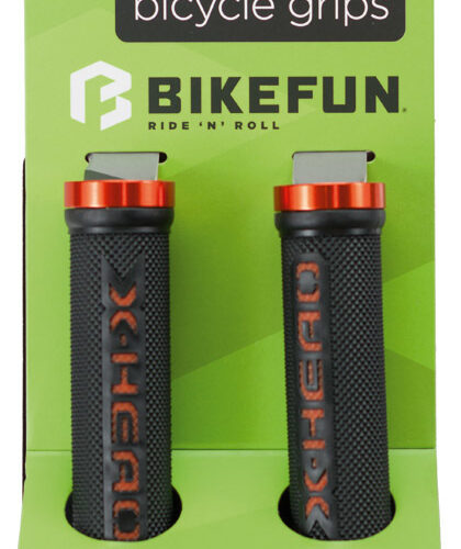 Manşon BIKEFUN X-HEAD LOCK ON negru-portocalie 130mm - HY-536XOO